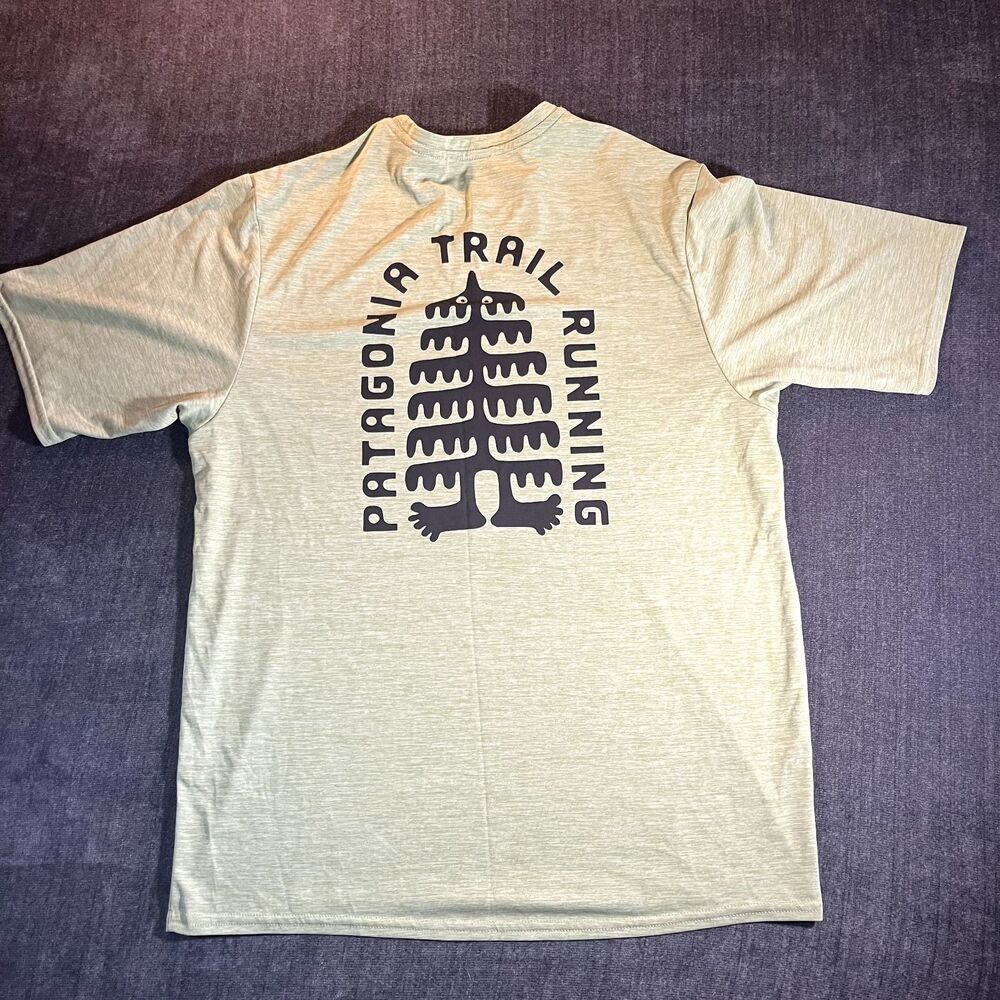 Patagonia Men's Capilene Cool Daily Green Shirt Trail Running Tree Trotter Sz XS - Picture 5 of 9